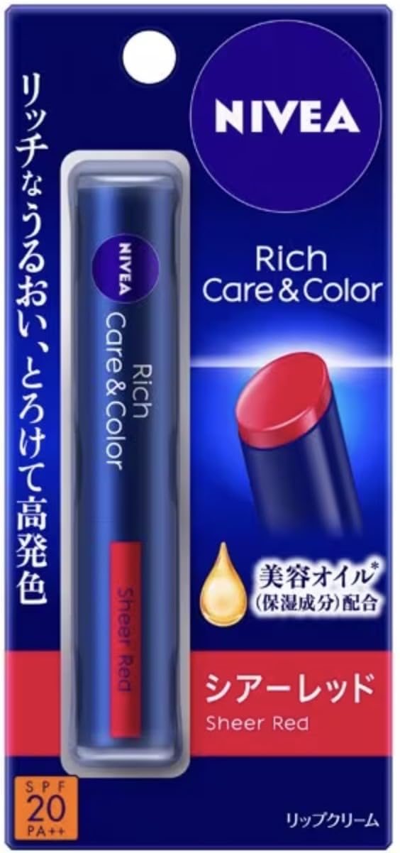 

Nivea Rich Care Color Lip Sheer Красный блеск для губ & [Губы & SPF20/PA++]