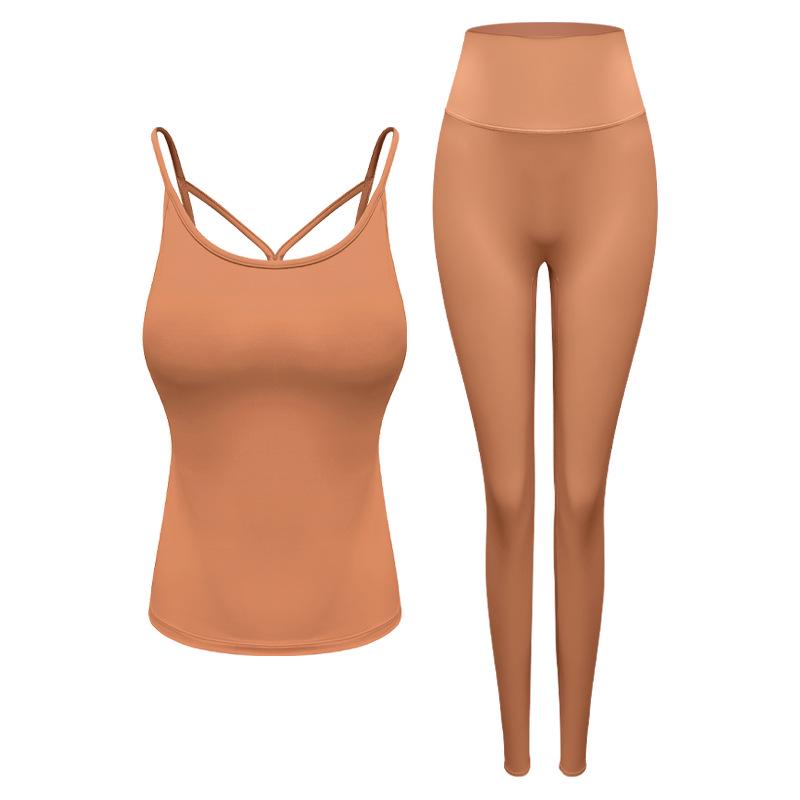 

Новый женский комплект Lulu для йоги с U-образным вырезом и перекрещенной спинкой, с вшитыми чашечками для груди M