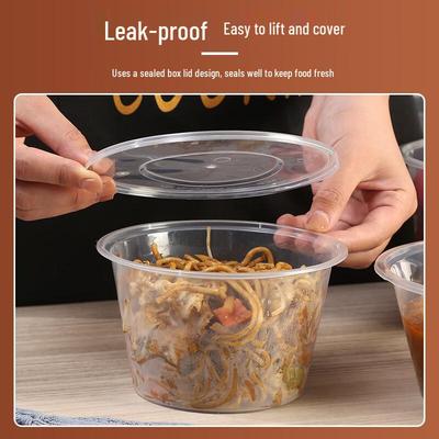 Clear Disposable Round Food Containers with Lids
