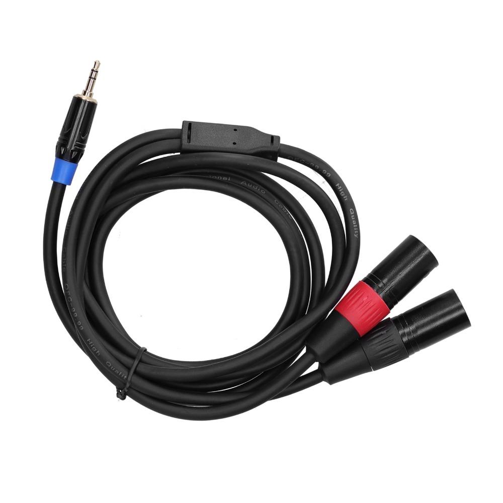 3.5mm Stereo Male 3.5mm Male To Dual 2 XLR Male Plug Male To Dual XLR Connector Audio Equipment
