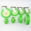 Heavy-Duty Silent Industrial Caster Wheel - Transparent Green Elastic Trolley/Cart Wheel