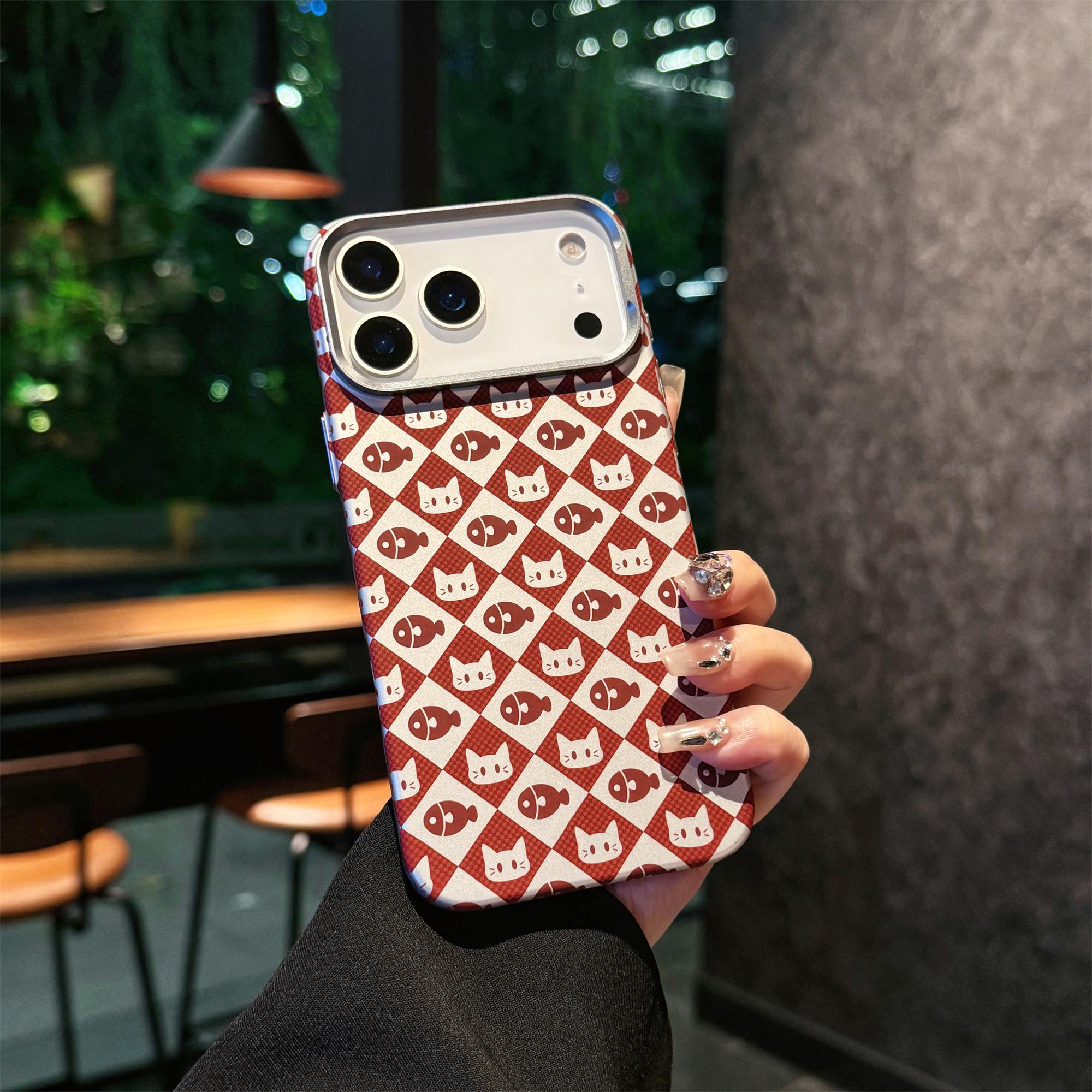 

UltraThin Carton Premium Carbon Fiber Texture Magnetic Case For iPhone 17 Air 16 15 Pro Max Fit Cover For Magsafe Lightweight iPhone 15 червоний