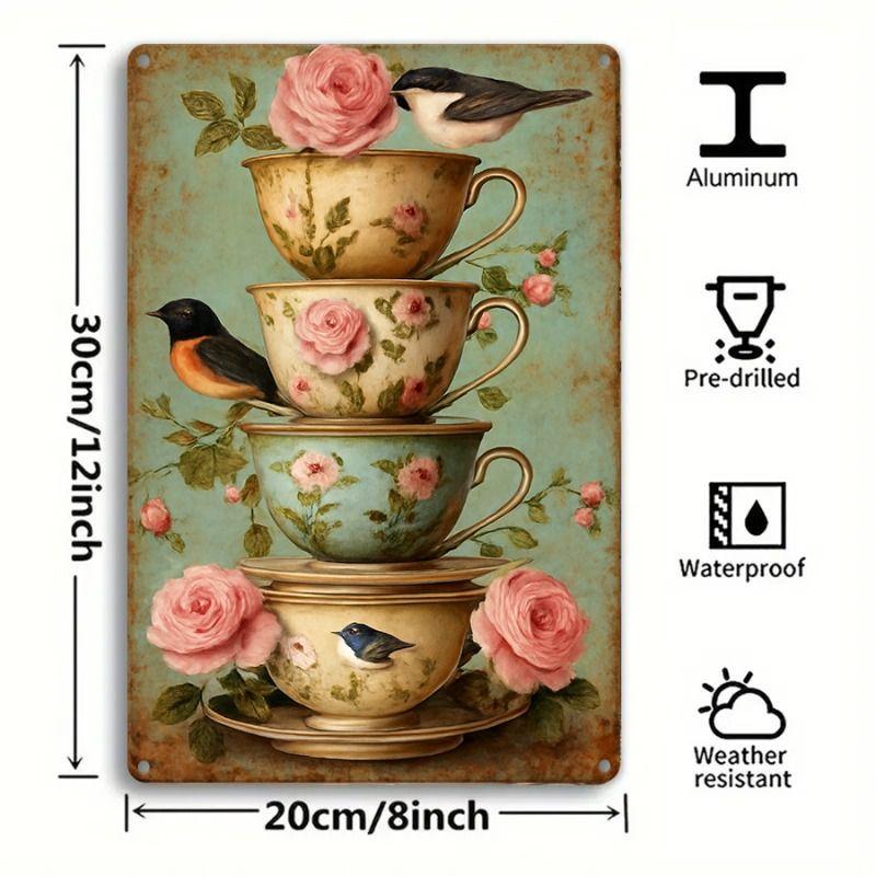 Весенний настенный плакат Металлическая табличка 20x30см