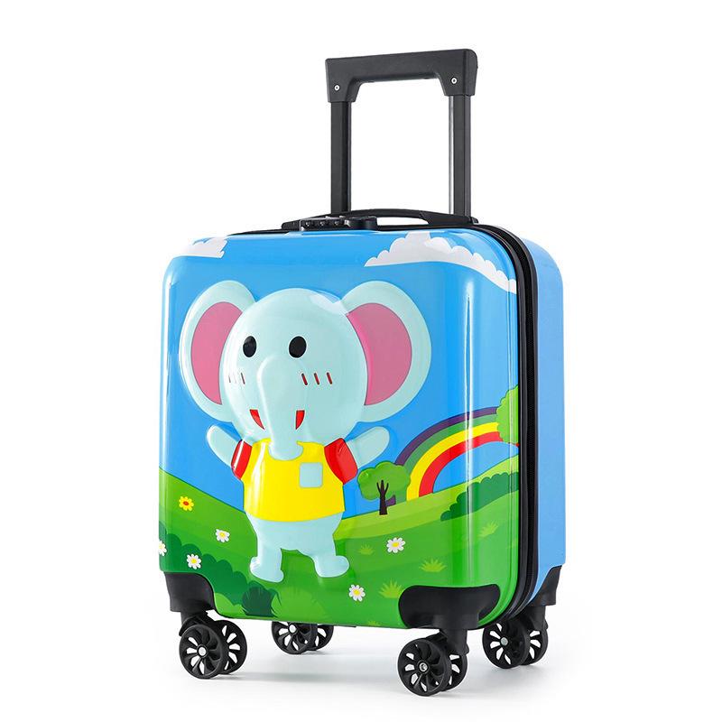 Children's Cartoon Trolley Suitcase with Universal Wheels - Ideal for Boys and Girls