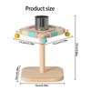 Bird Bells Stand Perch for Small Pet Birds, Wooden Home Play Frame with Textured Top Bar and Rounded Wood Finish for Daily Use Indoors