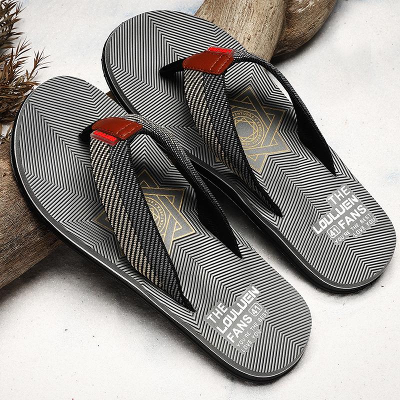 New Beach Flip-flops Men's Summer Non-slip Pinch Casual Sandals Wear Thick-soled Men's Slippers