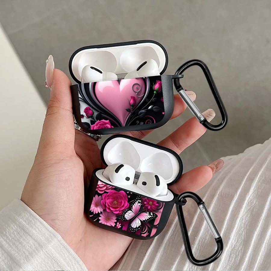Pink Heart Shape Case For Airpods Pro3 Pro 2 4 3 Pro2 1 Earphone Cases Cover