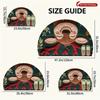 VIAMA Christmas Reindeer Semi-circular Floor Mat Anti-slip Entrance Rug Winter Bathroom Kitchen Floor Pad Home Decoration