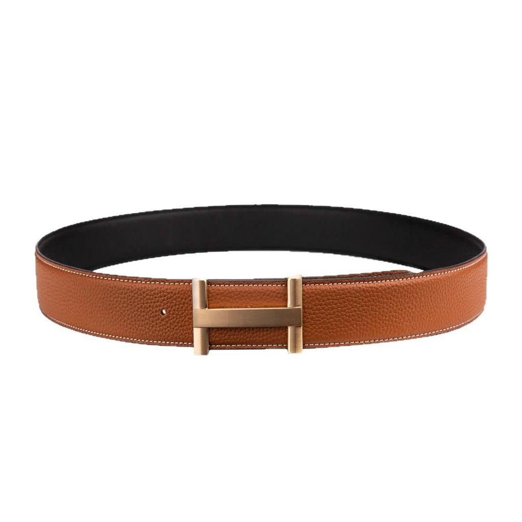 CK Hermes Echtledergürtel für junge Männer - Doppelseitig, Reines Rindsleder, Vintage-Stil, Business & Casual.