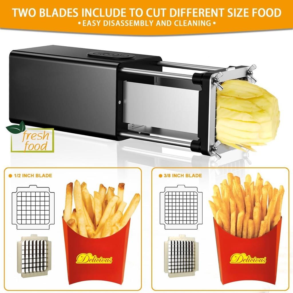 Stainless Steel Electric French Fry Cutter Multi Functional Food Chopper Professional Commercial Potato Slicer