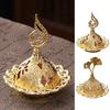 Gold Metal Incense Burner Middle East Arab Aroma Burner Candlestick Dual-Use  Tabletop Decoration Stand for Yoga Home Room