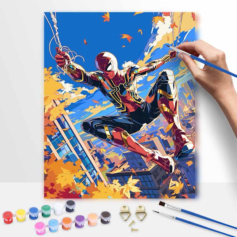Disney Spiderman digital oil painting painting art handmade diy gift home decoration 20x30cm