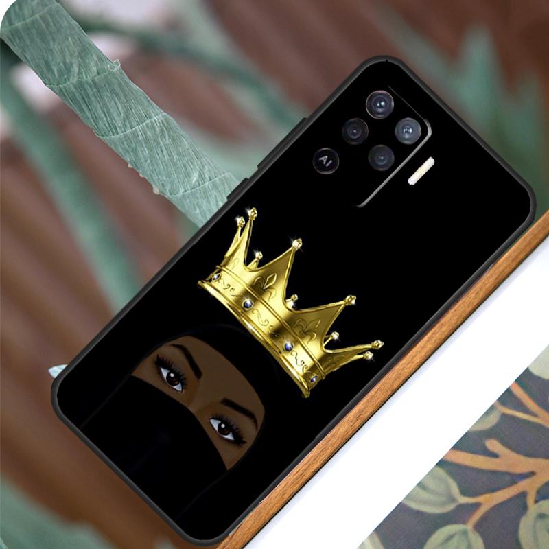 Niqab Queen Islamic Muslimah Woman For OPPO A17 A16 A15 A79 A58 A78 A98 A74 A94 A77 A5 A9 A96 A76 A52 A72 A53S A54S A57S Case
