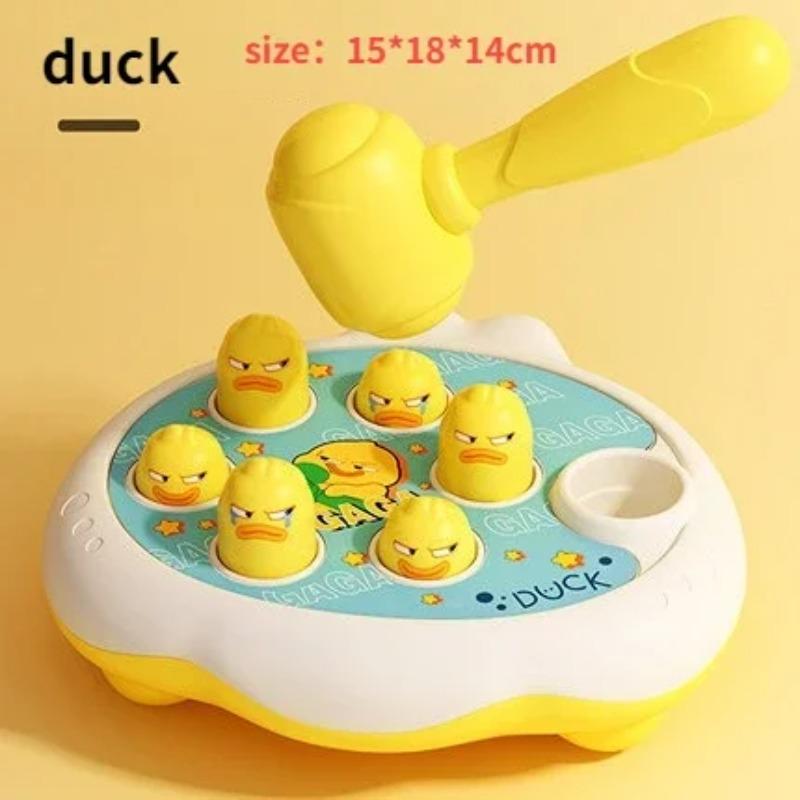

Cartoon Whac-A-Mole Montessori Baby Toy Toddler Educational Birthday Gift Animal Theme Knocking Game Parent Child Board Game Boy single person жёлтый