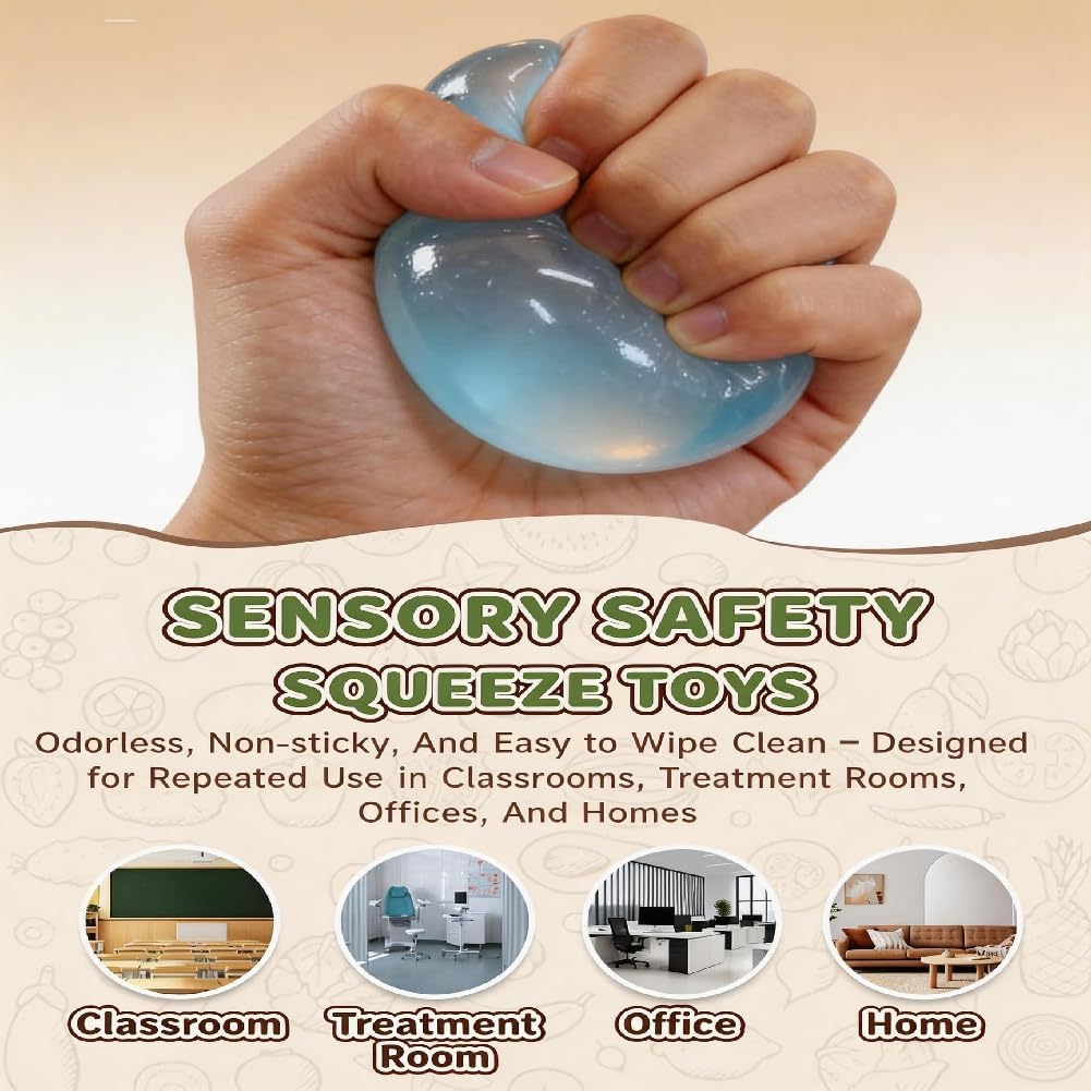 Handmade Coconut Oil Squishy Ball, Crunchy Fidget Slow Rising Portable Odorless Non, Sticky Coconut Oil Squishy for Easing Tension During