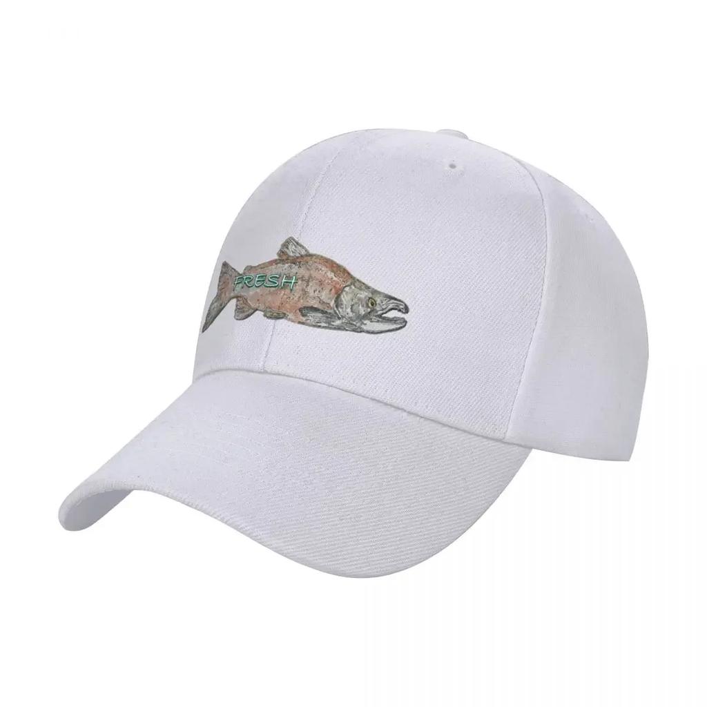 New FRESH Sockeye Salmon Baseball Cap Luxury Unisex Hat Uv Protection Solar Hat Unique hats Unisex's Women's