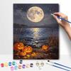 Digital Halloween Oil Painting Painting Art Coloring Painting Handmade Moonlight Lake Diy Home Decoration Painting