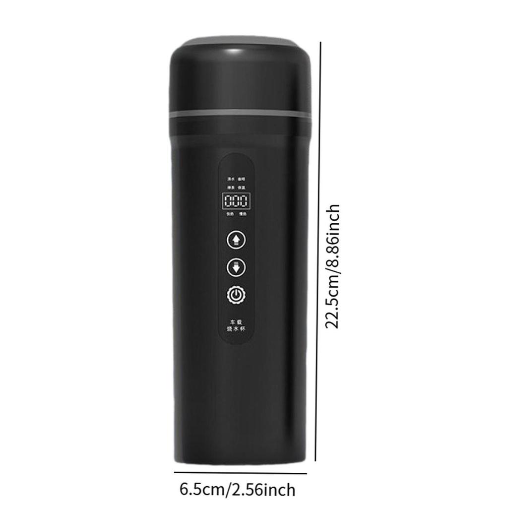 Přenosná elektrická konvice do auta, nerezová ocel, 0,4 l