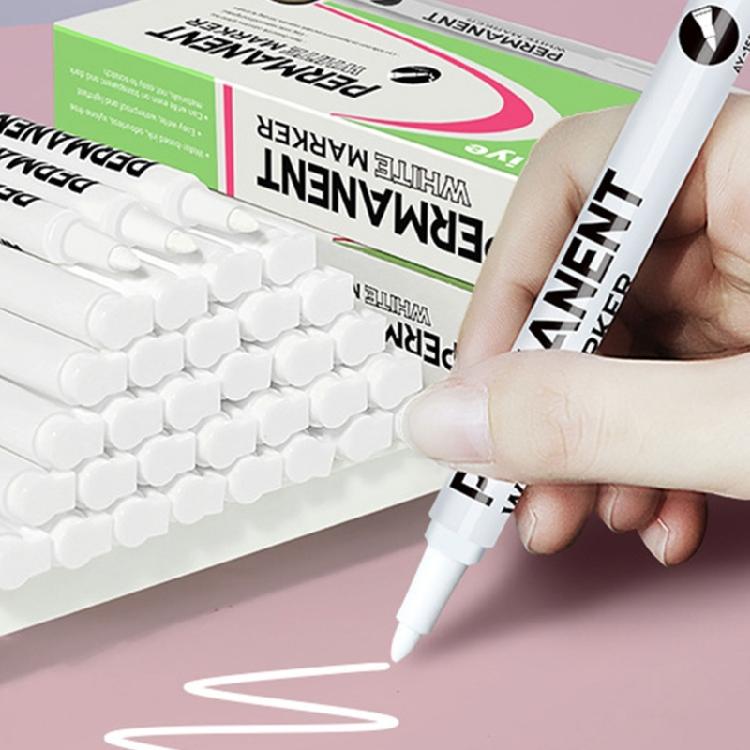 1/12Pieces Permanent Marker 2mm Fine Tip For Painting on Stone Wood Plastic Ceramic Glass Paper Leather Clothes Metal
