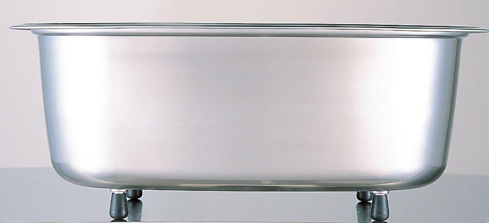 Ernest In Stainless Steel Washtub with Legs and Inner Stopper 29 X 38 X Cm [Made Japan] A-75435 Approx. 15.5