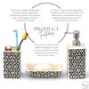 Ceramic Bathroom Accessories Set of 3 | Modern Luxury Bath Set with 300ml Soap Dispenser, Toothbrush Holder & Soap Dish | Home Decor Items
