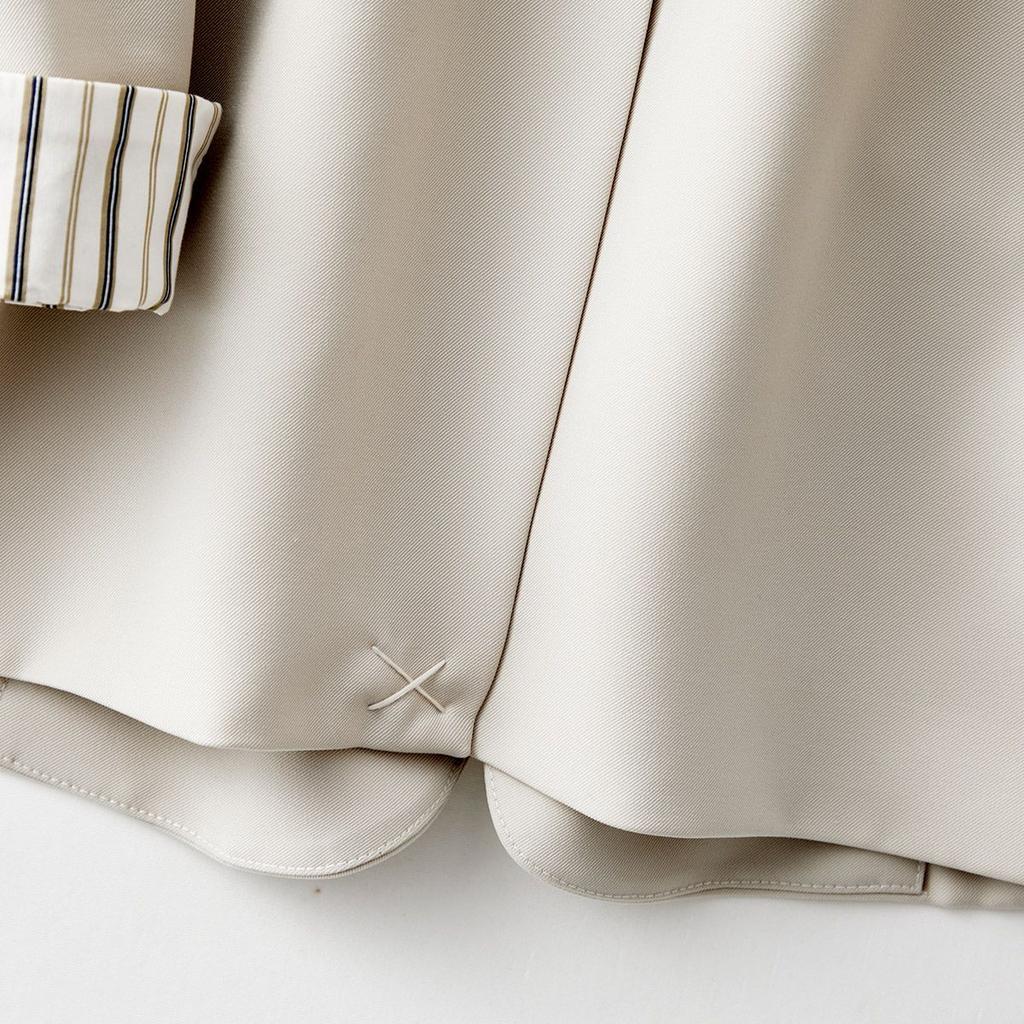 Chic Vertical Striped Blazer with Spring Contrast Cuffs, Elegant Suit Coat In Small Fresh Style