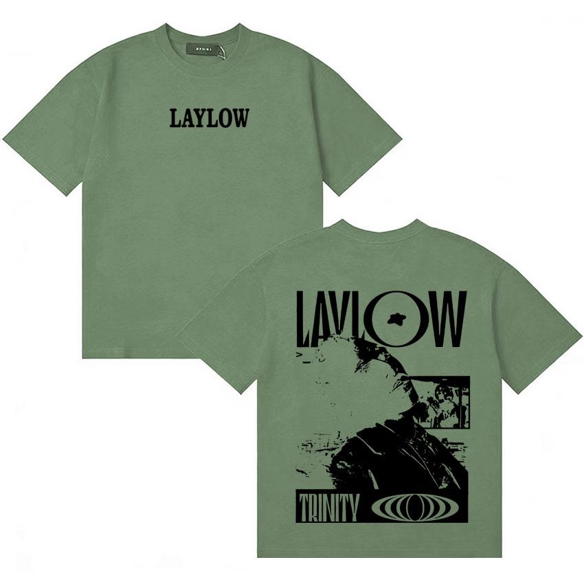 

French Rapper Laylow Album Graphics T Shirts Unisexs Women Hip Hop Double Sided Fashion Summer Y2K Tshirts Retro Short Sleeve Tees 4XL