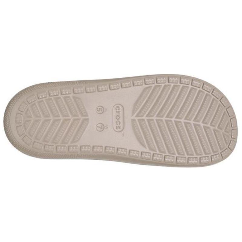 Crocs Unisex Lightweight Slip On Slide Sandals Taupe Brown 209403-214