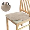 Soft Velvet Chair Cover Solid Thickened Warm Seat Cushion Protector For Dining Room Living Room Kitchen Chairs
