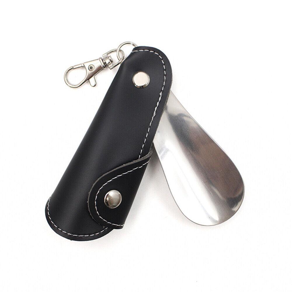 Easy Carry Shoehorn Keychain Stainless Steel Shoe Accessories Fashion Key Ring Unisex