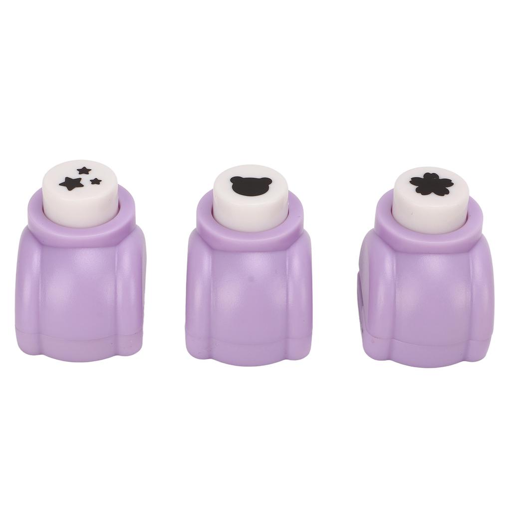 3Pcs Craft Hole Punch Shapes Set Paper Punch Cat  Petal Star Pattern  Scrapbooking Punches Fo