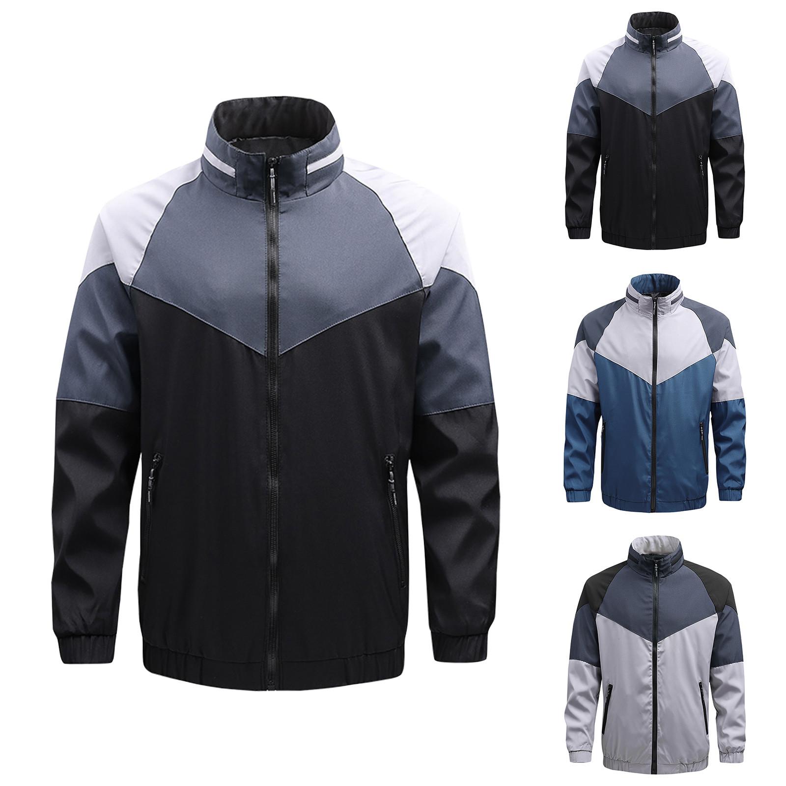 

Мужская повседневная спортивная толстовка с длинным рукавом на молнии с капюшоном, куртка, пальто