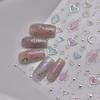 1pcs 5D Shell Light Nail Stickers Fashion Gold Border Love Bowknot Moon Star Art Decal High Quality Manicure Decorations