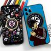 D-Dellafuente-e F C For IPhone 13,17,11,12,16,14,15,Plus,Pro Max Soft Silicone Black Phone Case