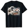 Funny The Great Sushi Wave Graphic Tshirts Men Womens Fashion Casual Tshirt 100 Cotton Loose Oversized T Shirt