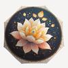 Elegant Lotus Flower Mandala Wall Art DecorUmbrellaPortable 3-Fold Compact Umbrella for Men & Women Gift