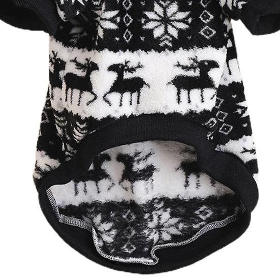 Puppy Pullover Unique Pattern Delicate Texture Polyester Xmas Themed Pattern Print Dog Sweater for