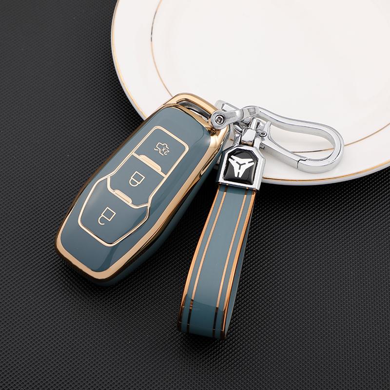 For Ford Focus 3 4 St Mondeo 5 Mk5 Mustang F-150 Explorer Edge Fiesta Kuga Mk3 Tpu Car Key Case Cover Accessories