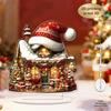 Christmas house Christmas hat design wheel acrylic ornament Christmas colorful flat printing home table decoration holiday gift