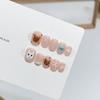 Pure Hand-woven Armor Short Nude Color Hand-painted Cartoon French Cute Animal Manicure Removable Fake Nail Patch
