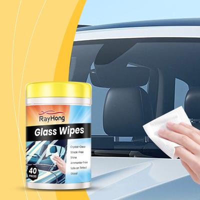 RAYHONG Auto Glass Cleaning Wipes Glass Mirror Anti-fog Renovation Degreasing Universal Cleaning Wipes