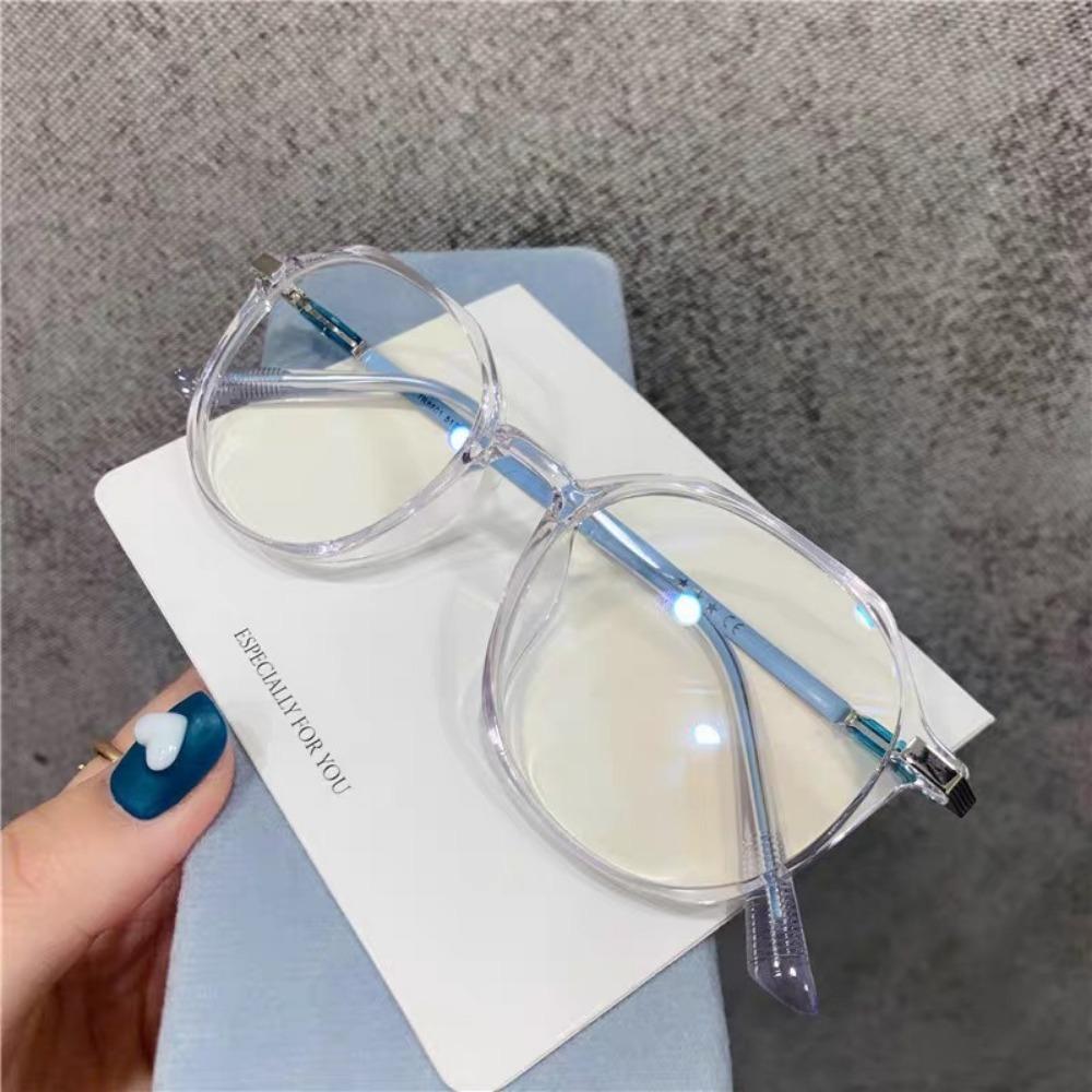 Anti Radiation Glasses Transparent Lens Women Round Anti-Blue Eyeglasses Computer Optical Eyewear Fashion Eyewear