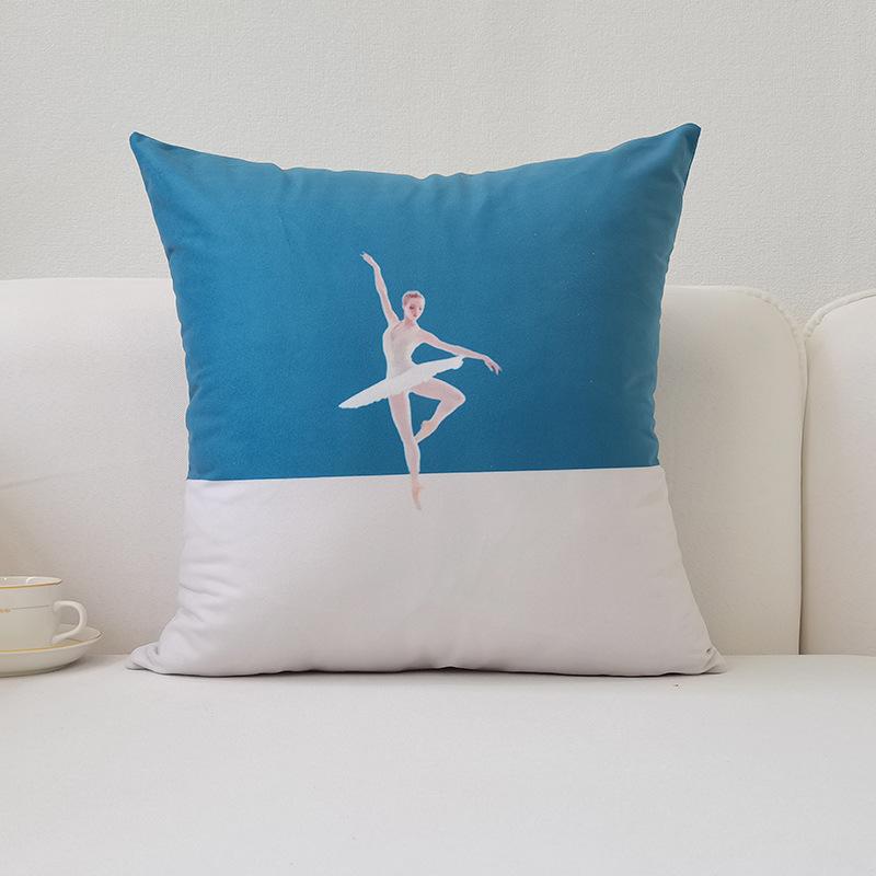 Nordic Ins Style Pillowcase Macaron Color Modern Simple Orange Sofa Car Cushion Cover Cushion Cover Pillowcase