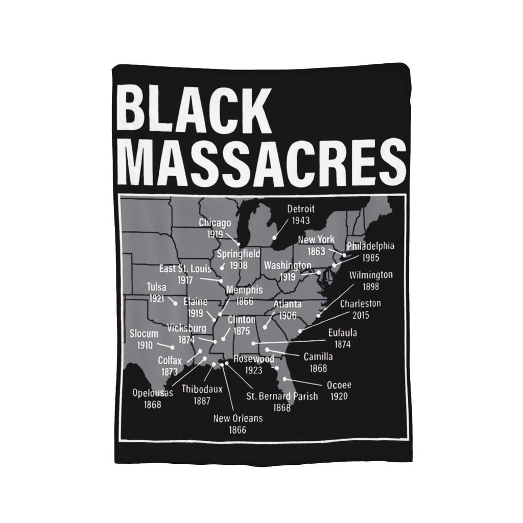 100 Years Black History Beginning 1926 Centennial Africa Blankets Wool Warm Throw Blankets for Bedding Lounge Spring/Autumn
