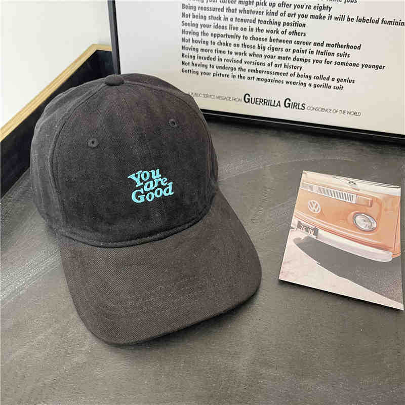 

You Letter Baseball Cap For Women Men Spring Autumn Breathable Sunshade Casual Style чёрный