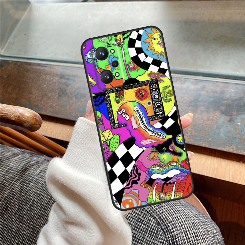 Indie Hippie Art Case For Realme 12 Pro Plus 11 13 14 C63 C61 C55 C51 C53 C25 C65 C67 C71 C75 GT6 GT7 15 Pro