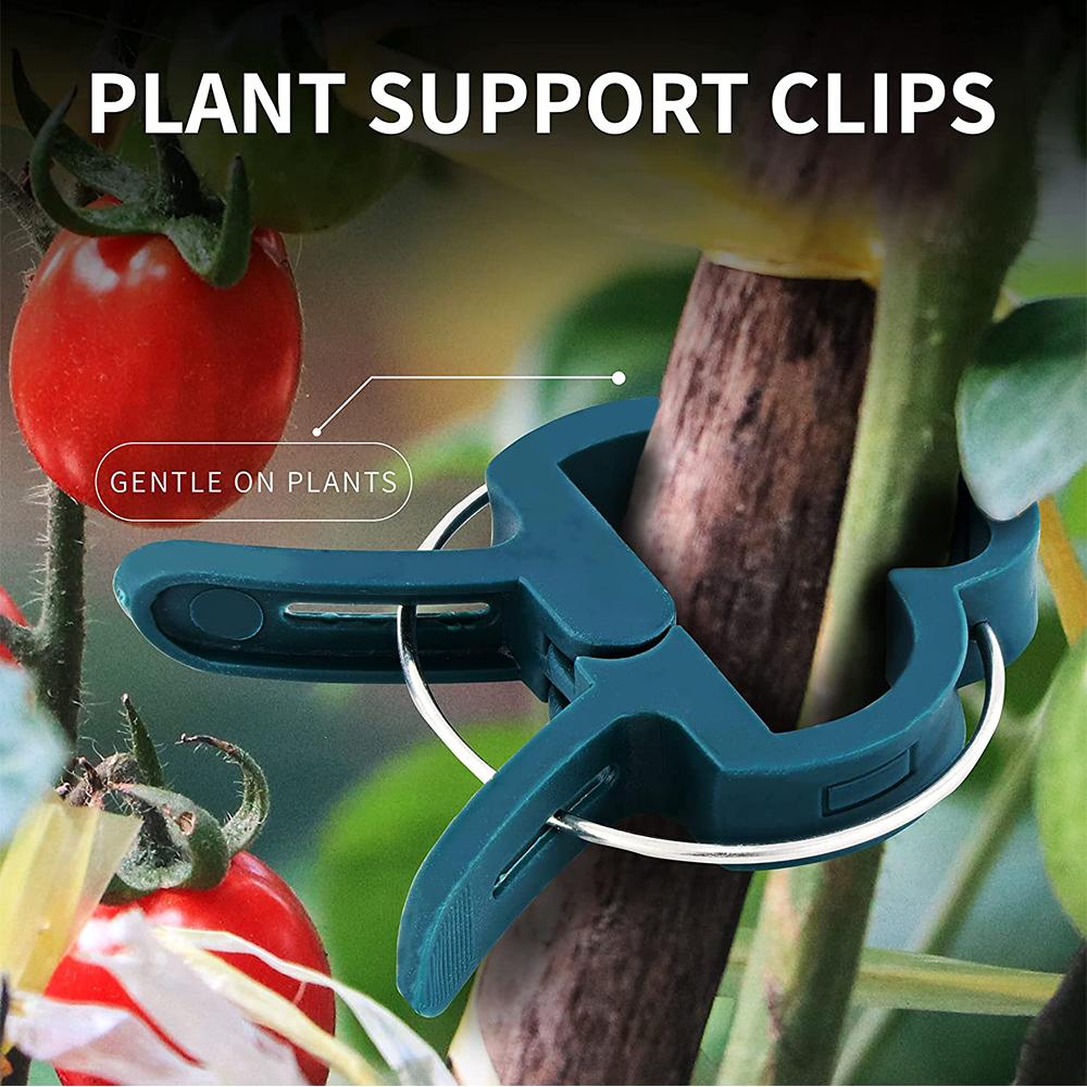 New 100pcs Plant Support Clips for Supporting Straightening Plant Stems Stalks
