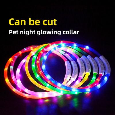 LED Light Pet Collar Dog Luminous Collar USB Charging Night Out Luminous Dog Collar Pet Supplies