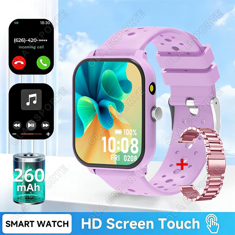 Game Smart Watch 1.83'' Bluetooth Call Sports Mode Music/Camera Control LED Flashlight Long Battery Watch for Android/IOS HT30