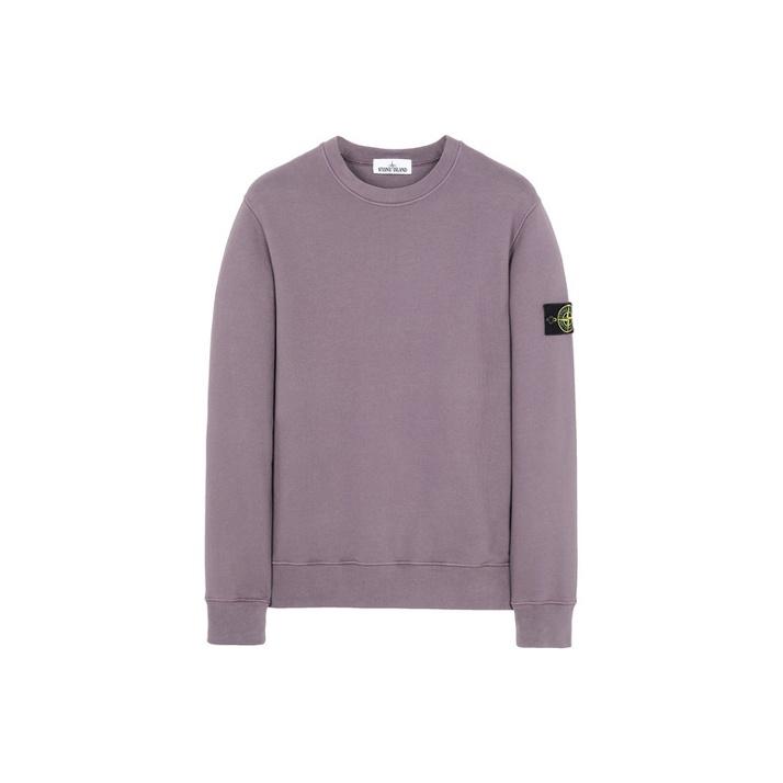 Stone Island Patch Logo Crewneck Magenta Heren Tops Paars 731563020-V0045 XL